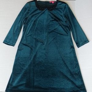 Betsey Johnson Emerald Velvet Dress